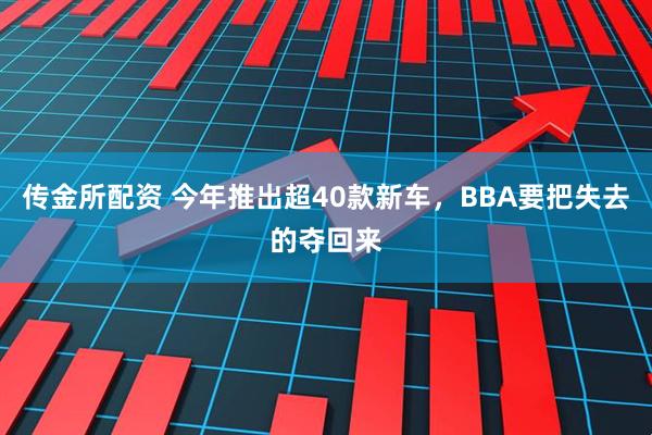 传金所配资 今年推出超40款新车，BBA要把失去的夺回来